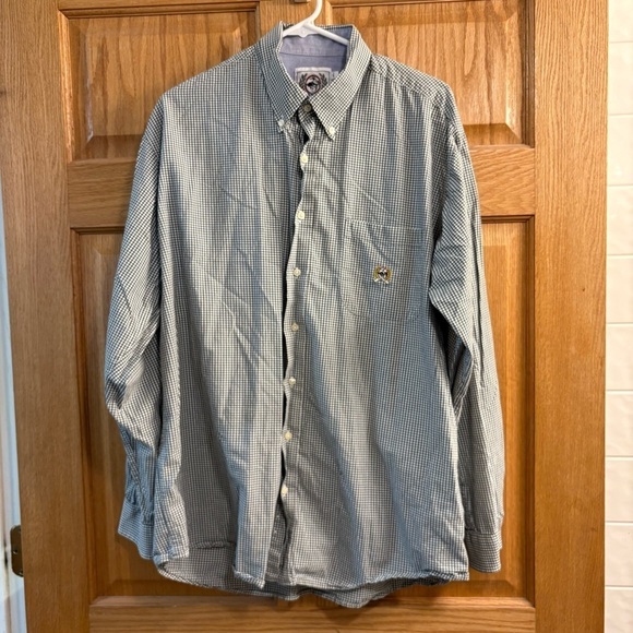 Cinch Other - Cinch Long Sleeve Button Up Western Shirt Green Gingham Check Men's Large L